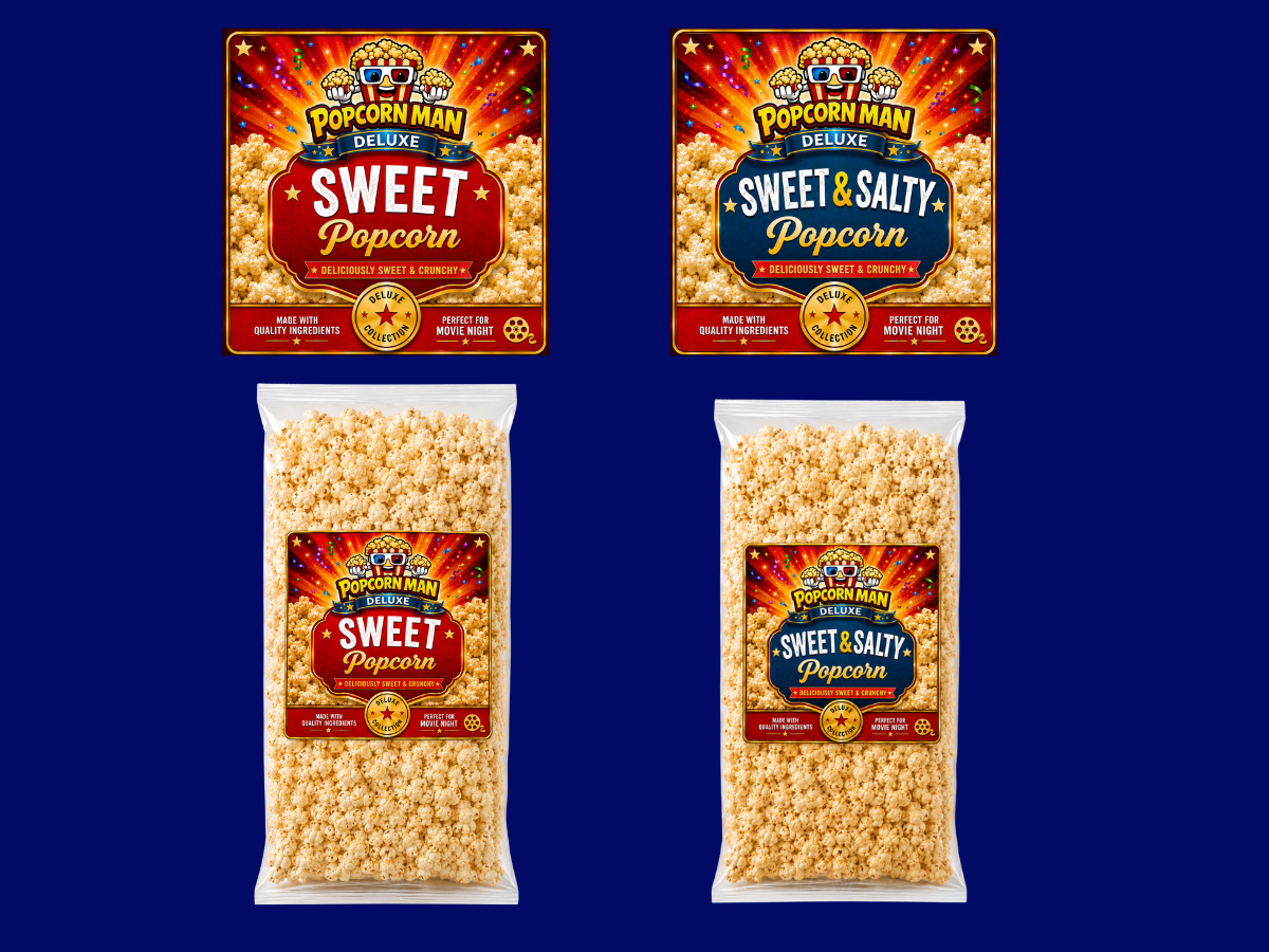 Popcorn Man — packaging